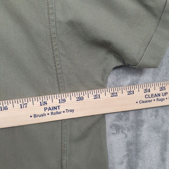 Joe Fresh Dress Straight Style Boxed Look Size M Linen/Cotton Olive Green - Picture 3 of 7